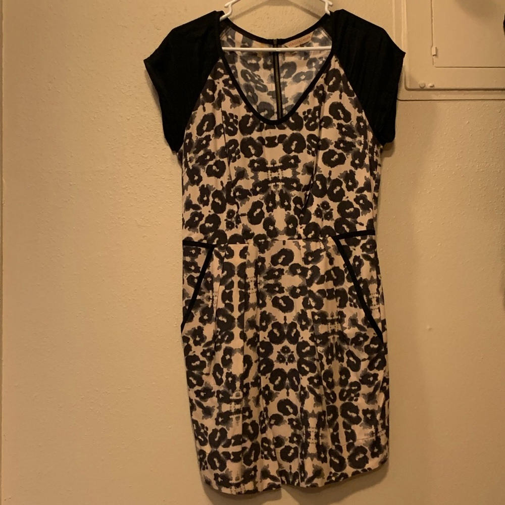Rebecca Taylor zip back short sleeve pocket dress